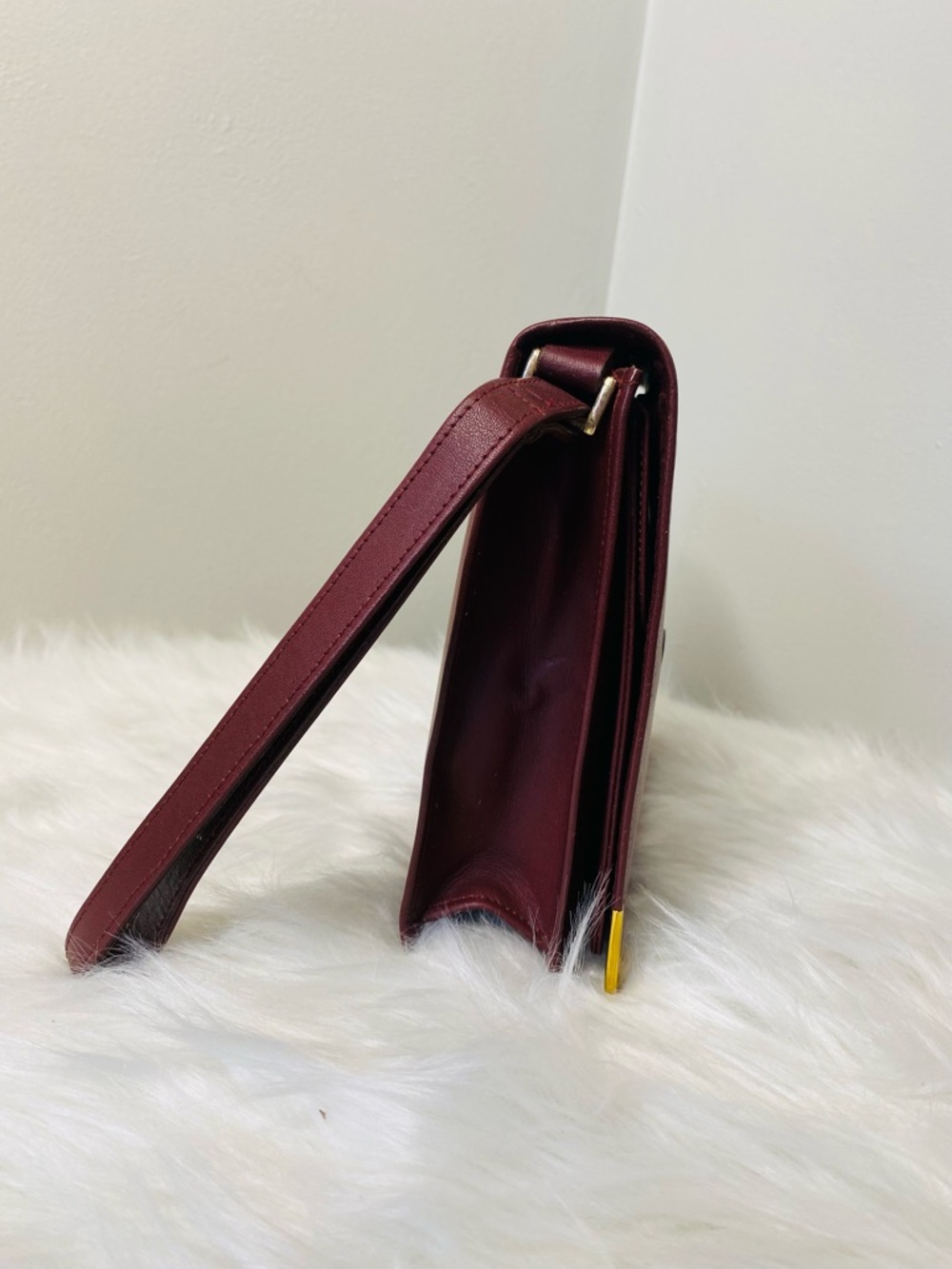 Cartier Vintage Must de Cartier 21 Bordeaux leather Clutch Circa 1990s Authentic - Picture 8 of 17